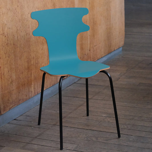 CHAISE LA COQUETTE, bleu turquoise