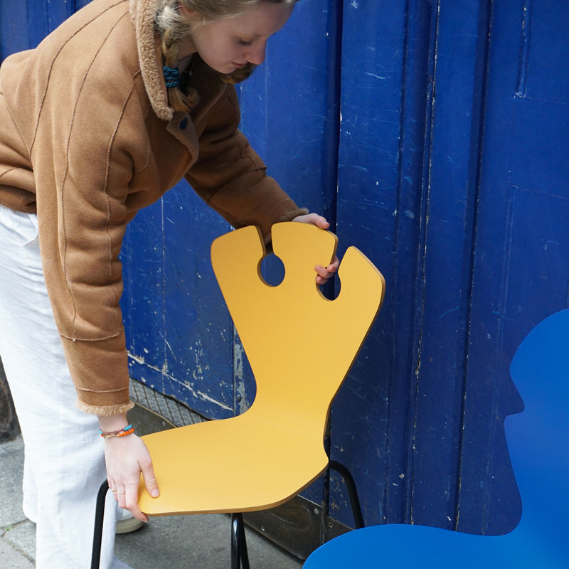 CHAISE L'ÉLÉGANTE, jaune orangée